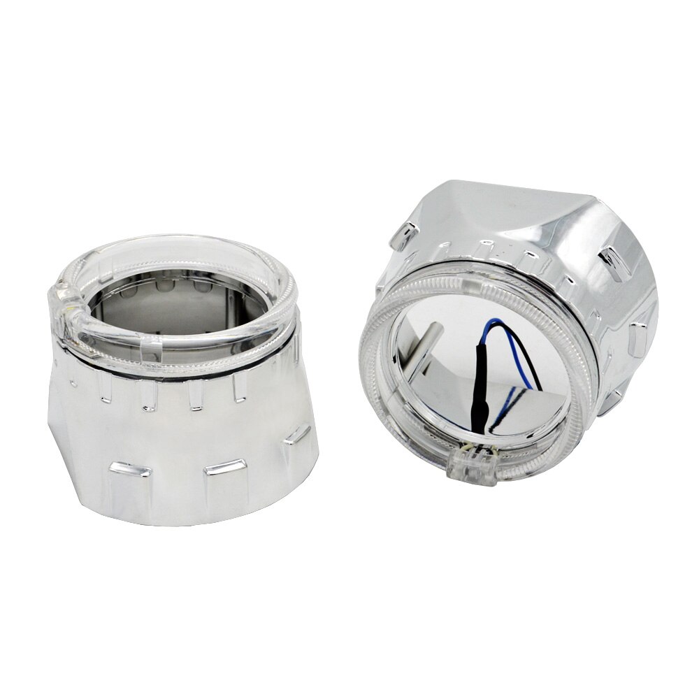 Lente de proyector Hid para Bi Xenon de coche de 2,5 pulgadas con aplicación RGB, función Bluetooth, máscara de Ojos de Ángel, Bombilla, Kit de montaje para H1 H4 H7