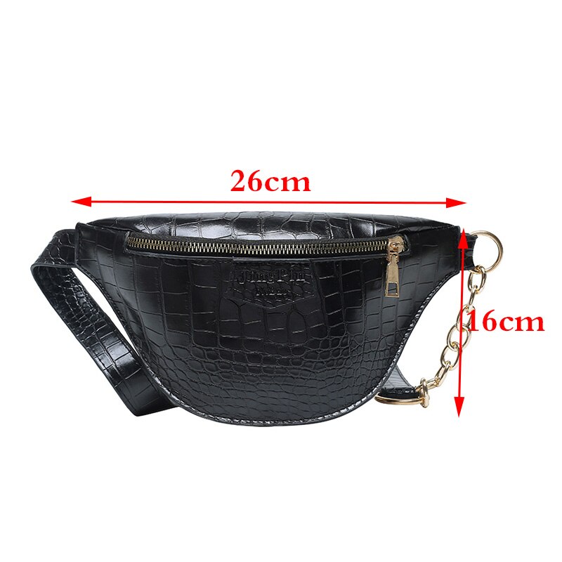 Fanny Pack femmes taille ceinture sac Crocodile motif Vintage taille sacs femme Bum pochette téléphone en cuir poitrine sac ZY889