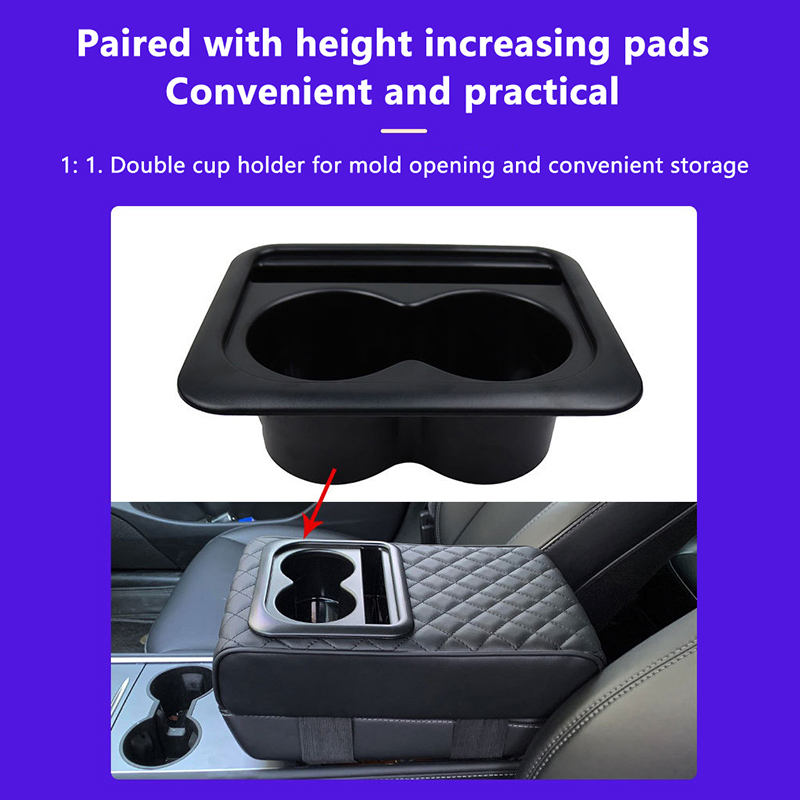 1pc Universal Water Cup Holder With Cell Phone Storage Holder Car Interior Accessories Car Holder Center Console Armrest Pillow