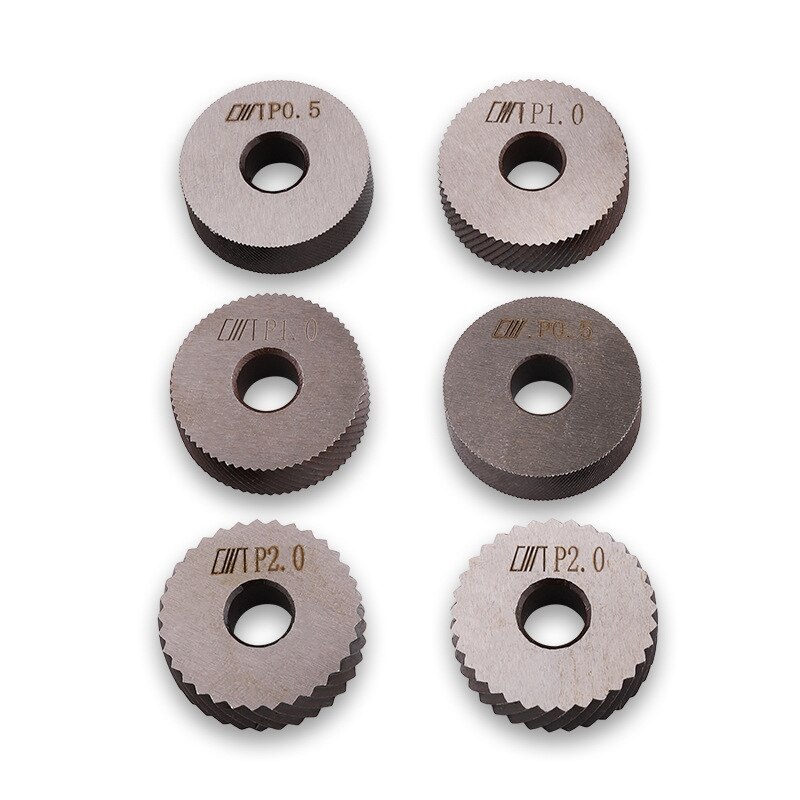 Two-Wheel Knurling Kit 7 Pieces of 0.5mm 1mm 2mm Lathe Tools