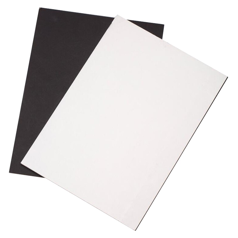 2Pcs A4 Photography Cardboard Folding Double Sided White Black Silver Matte Fill Light Reflector Absorb Thick Reflective Paper C