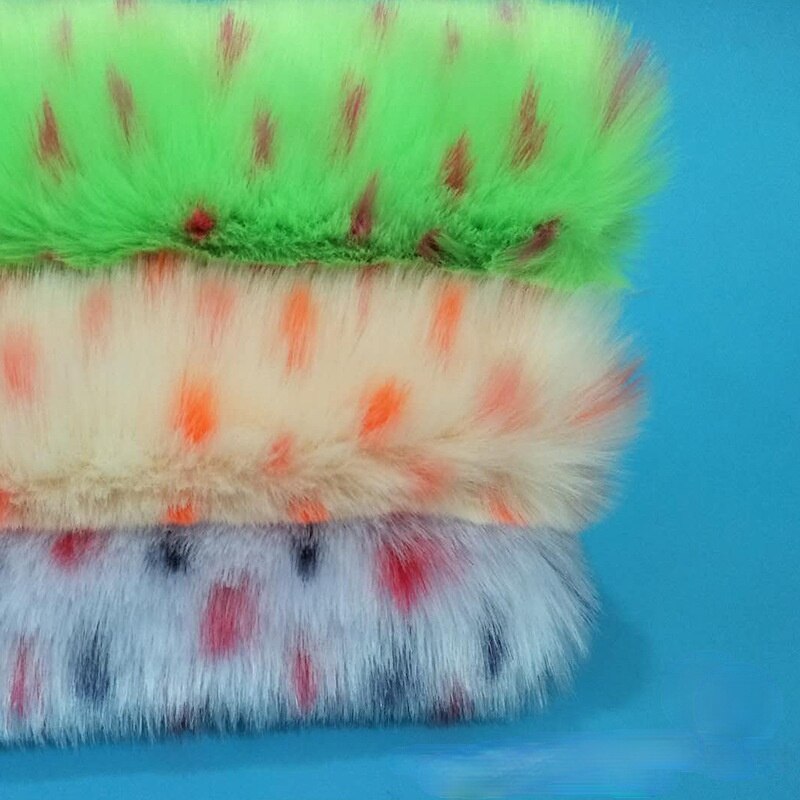 Luipaard Stippen Jacquard Faux Fur Hoge Gewicht 1500G Stof Lange Stapel Immitatie Bont Jassen Bont Jassen Kostuums Bontmuts diy Stof