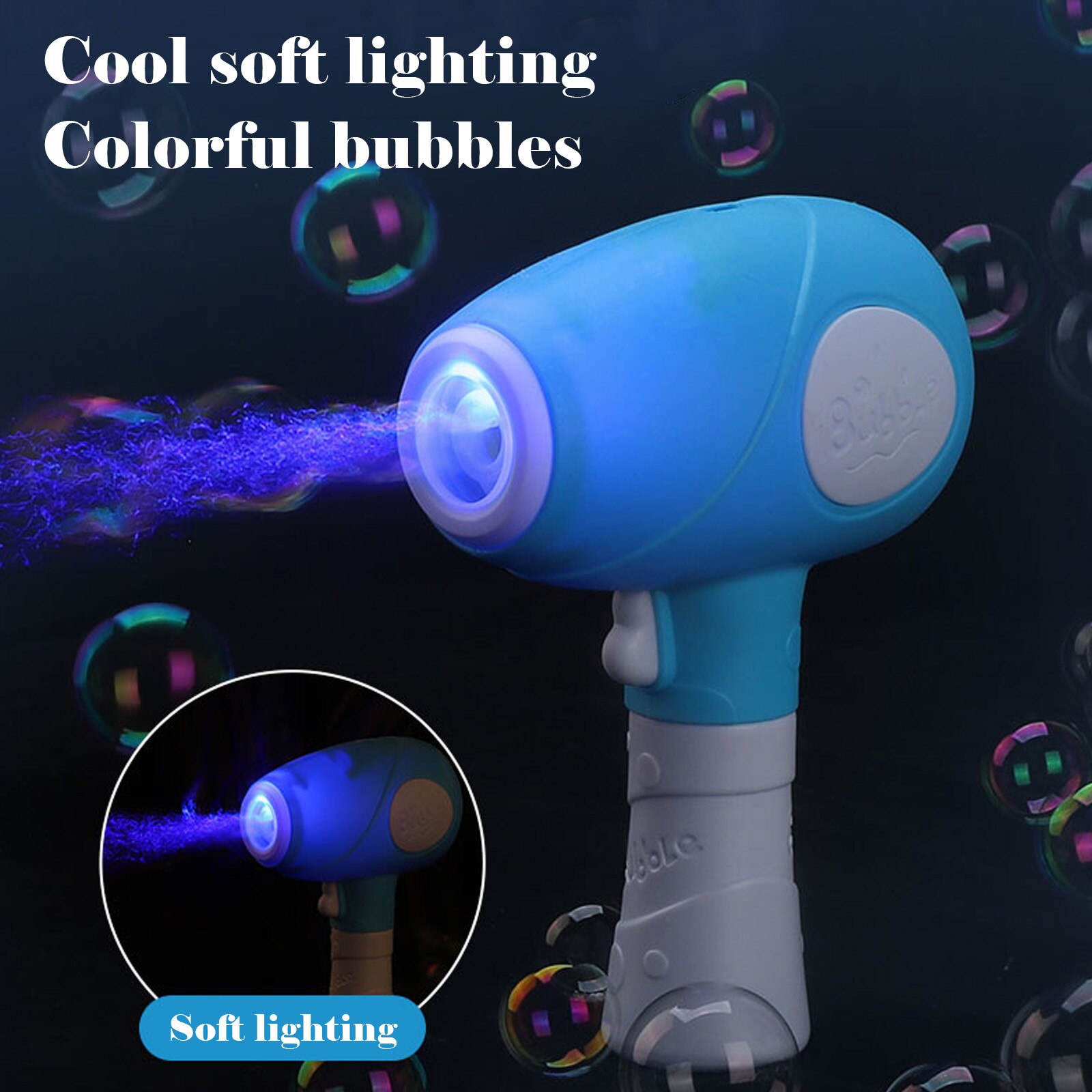 Juguetes para niños de 75ml, soplador automático de máquina de burbujas para , juguete al aire libre de verano para chico, secador de pelo, burbujas