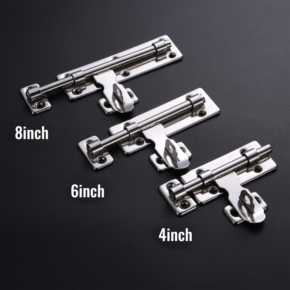 Tool Slide Bolt Gate Latch 1* Silver Slide Bolt Lock Gate Latch Stainless Steel 1pcs 1x