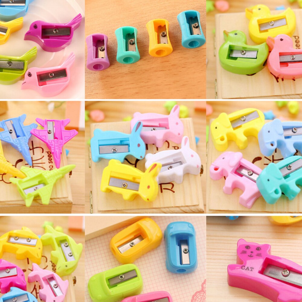 16pcs back to school Mini Kawaii Funny Owl Pencil Sharpener Desktop Stationery School Student style Random Color for
