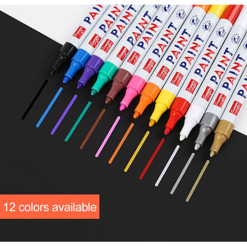Peinture marqueur stylo étanche voiture pneu pneu bande de roulement métal Permanent peinture marqueur bricolage Art marqueur stylo voiture polonais voiture détaillant TSLM1