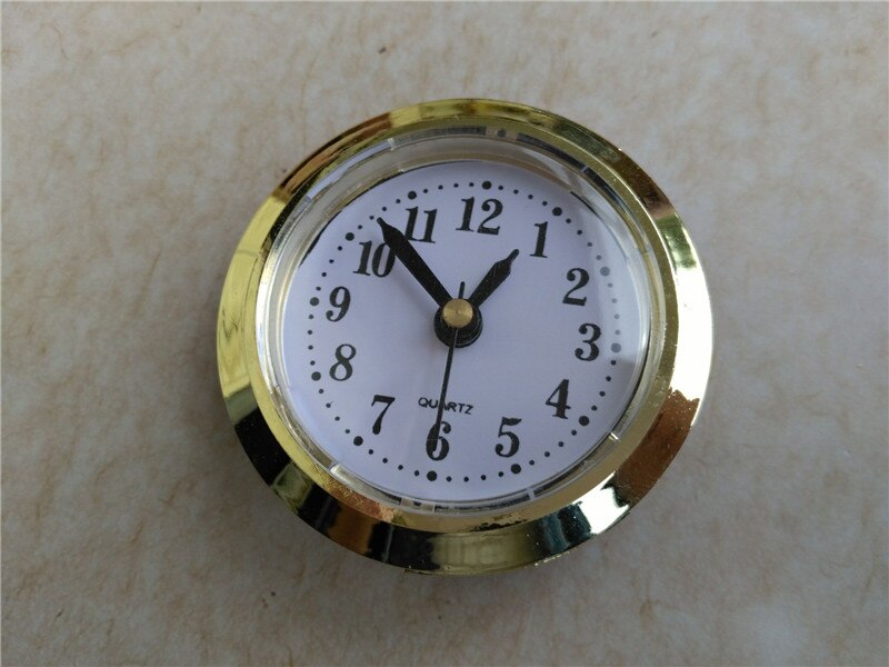 5PCS 50MM Built - in Clock Insert QUARTZ CLOCK FIT-UP/Insert Gold Trim DIY Clock Head
