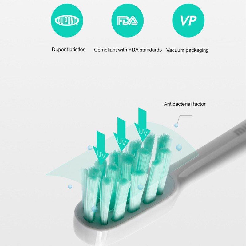 Xiaomi-cepillo de dientes eléctrico Mijia T500, Original, vibrador con Motor Ultra sónico, limpiador de higiene bucal inalámbrico
