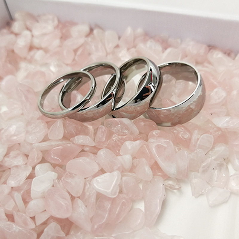 2/5/6/8mm piccolo Mini colore argento acciaio inossidabile anelli da donna semplici gioielli di moda formato usa 3 4 5 6 7 8 9 10 11 12