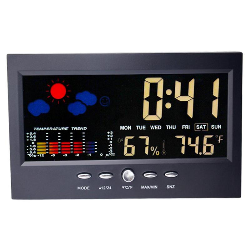 Portable Electronic Digital Mini LCD Screen Temperature Humidity Accurate Monitor with Bracket for Indoor Weather