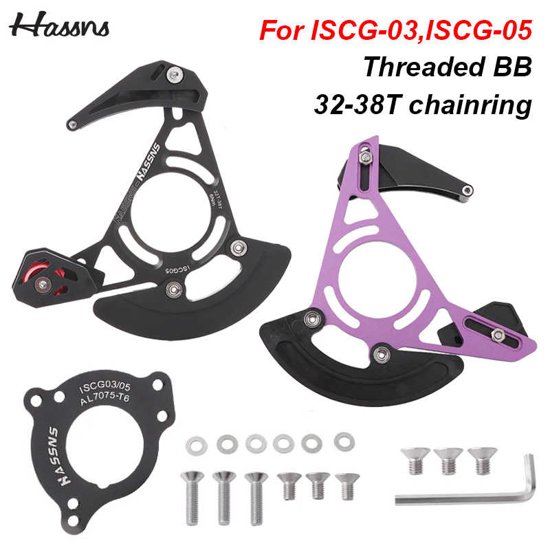 HASSNS mtb kettinggeleider ISCG05 03 BB Mount Fietsketting guard protector Fiets Enkel Kettingblad 32 T 34 T 36 T 38 T Tandwiel Plaat
