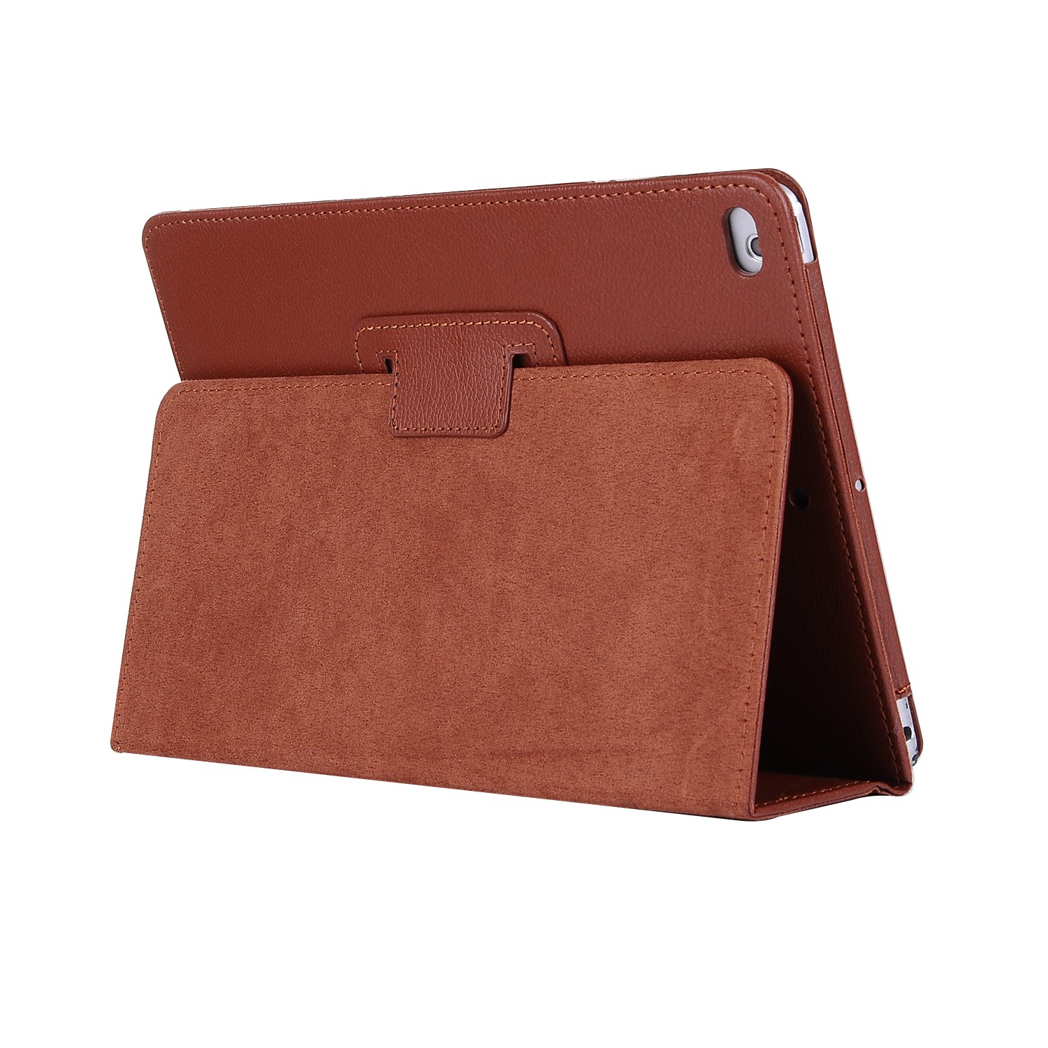 Case Cover for iPad 9.7 5/6th Generation Auto Sleep Wake Up PU Leather for iPad case Air 1/2 Full Body Protective Case: for iPad 9.7 brown