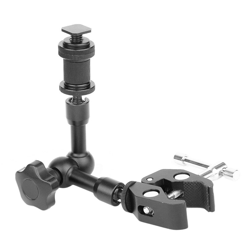 Magic Arm 7 Inch Scharnierende Wrijving Arm Super Clamp Verstelbare Staaf Klem Tang Clip Met 1/4 Inch En 3/8 Inch draad Voor Ds