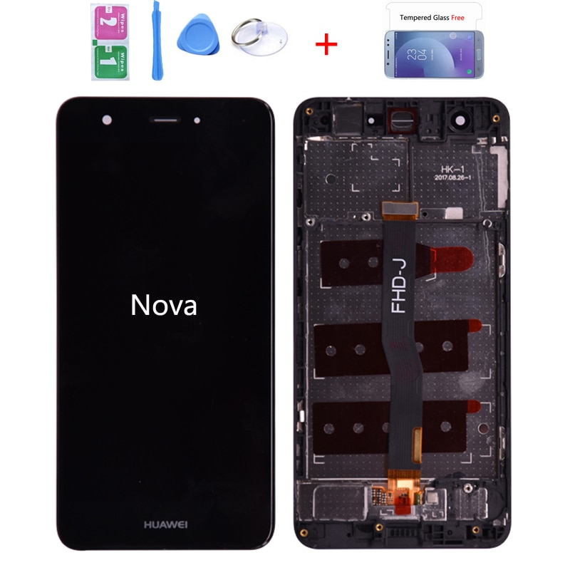 100% Origineel Voor Huawei Nova lcd CAN-L01 CAN-L02 CAN-L03 CAN-L11 L12 L13 Lcd-scherm + Digitizer touch Screen Montage met frame