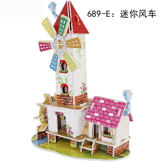 Nave da guerra Castello per bambini Giocattoli Puzzle 3D Puzzle Di Legno modello di puzzle giocattolo divertente puzzle per bambini Learning Education Cubi Magici: Puzzles 13