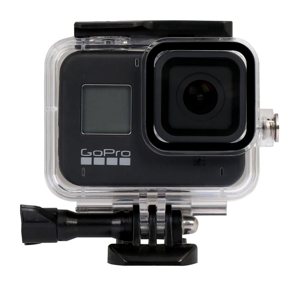 60m vedenalaista vedenpitävää koteloa gopro herolle 8 mustaa toimintakameraa suojakotelon kannen kuorikehys gopro 8 -lisävarusteelle: Paketti 2