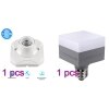 1Pc E27 Lamphouder Ronde Lamp Socket Bases Witte Lamphouder Connector Accessoires Led Lamp Adapter Lamphouder: 13 W