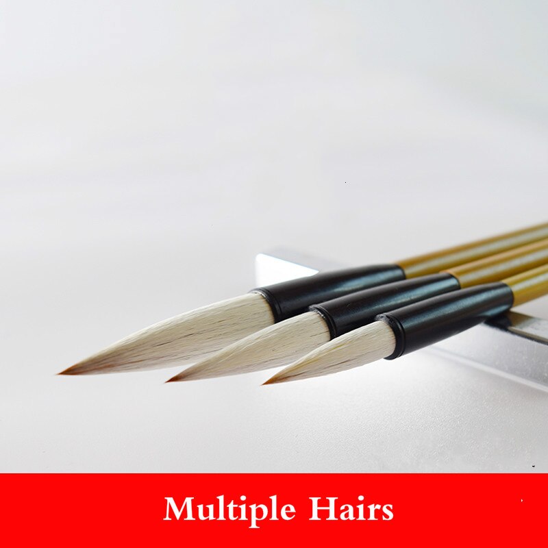 Chinese Painting Writing Brush Set Large Multiple Hair Regular Script Beginner Calligraphy Handwriting Practice Craft Supply