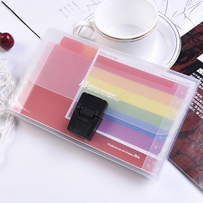 Vividcraft A6 Regenbogen Ausbau Datei Ordner Organizer Schicht Dokument 13 Lieferungen Büro Fichario Brieftasche Schreibwaren Organisieren L1B2