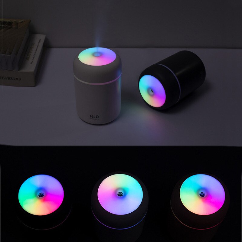 Usb mini proable ilmankostutin ultraääni aromiöljy eteerinen diffuusori sumukone värikkäällä valolla kotiautotoimistoon