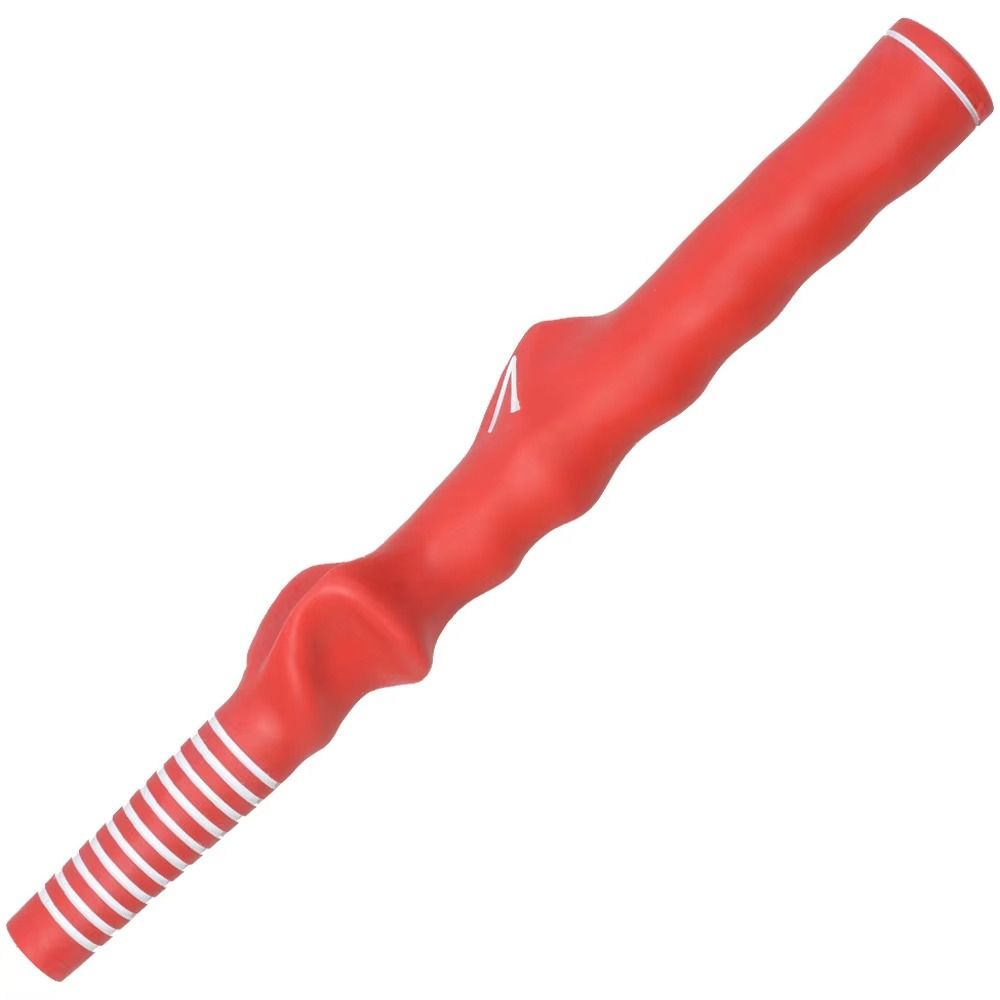 Rubber Golf Rubber Hand Shape Grip Corrector Non-Slip Golf Practice Pole Grip Durable Right Hand Golf Swing Training Grip: Red