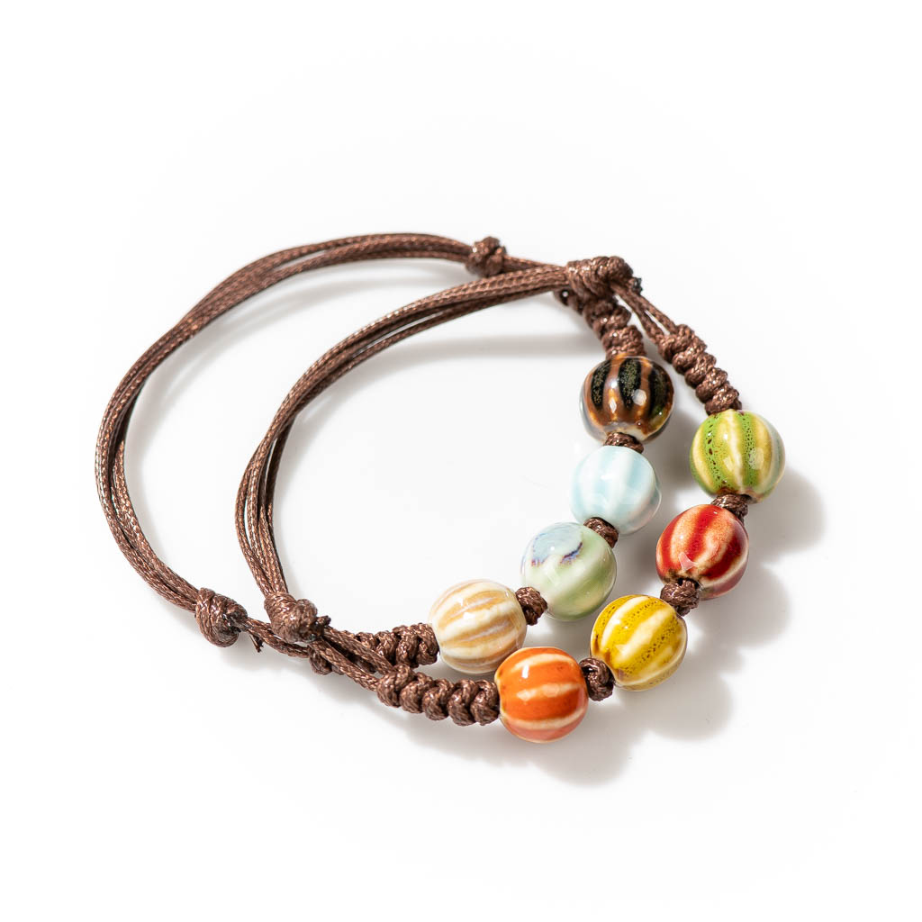 Handgemaakte Keramische Retro Stijl Kralen Maat Verstelbaar Armband Lage Prijs Items 1H504