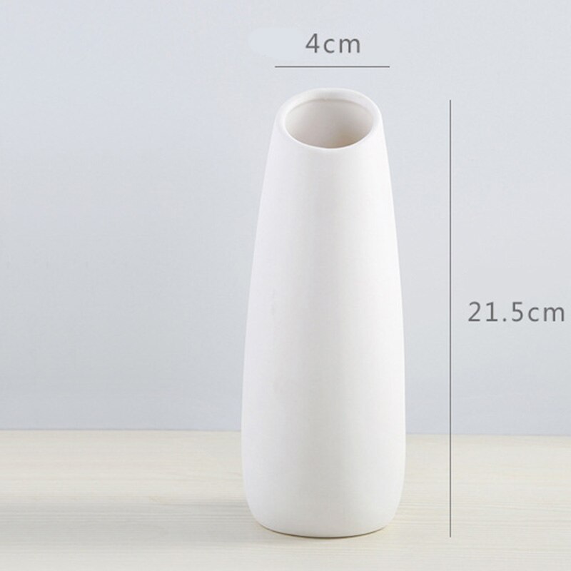 Nordisk minimalistiske enkle keramiske vaser hvit / svart bordvase europeisk stil hjem dekorasjon blomsterpotte håndverk: Stil 2