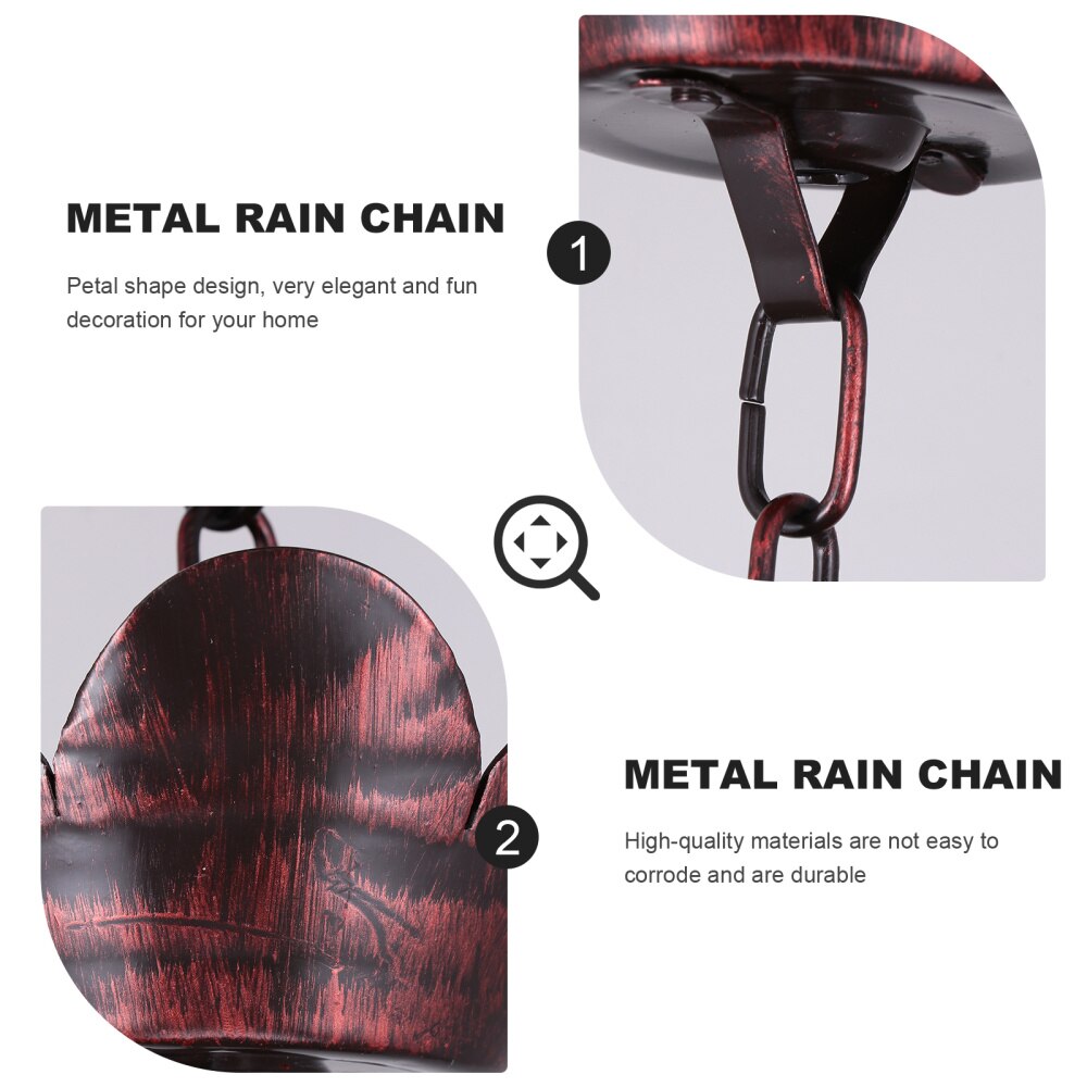 1m Universal Roof Corner Rain Chain Metal Rain Catcher Garden Accessory
