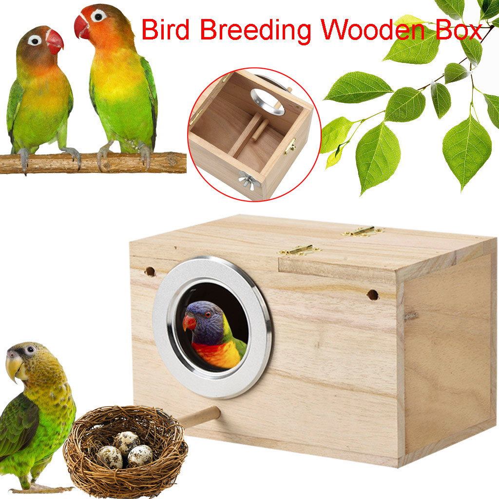 Parakeet Ne st Box Bird House Wood Breeding Box fo... – Grandado