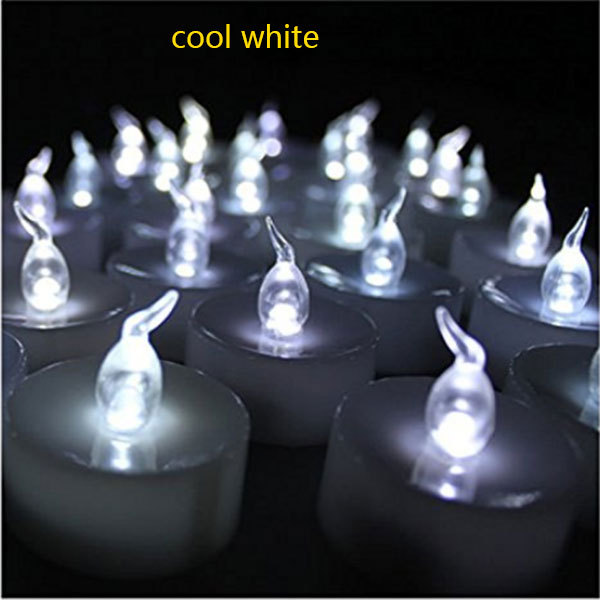 Velas led decorativas, 12 Uds., Ultra brillantes, pequeñas, para especial feliz cumpleaños, Mini luz LED con forma de vela pequeña parpadeantes: Cool White not flash