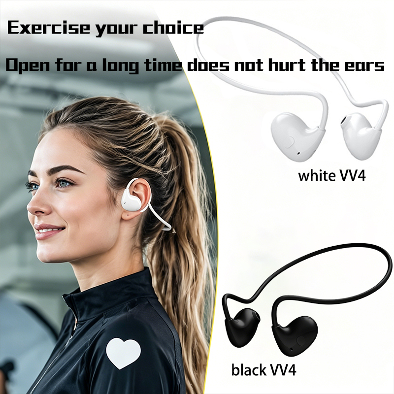 Vv4- korvakuuloketta bluetooth 5.3 langattomat urheilukuulokkeet korvakoukulla juoksuun ja ajamiseen