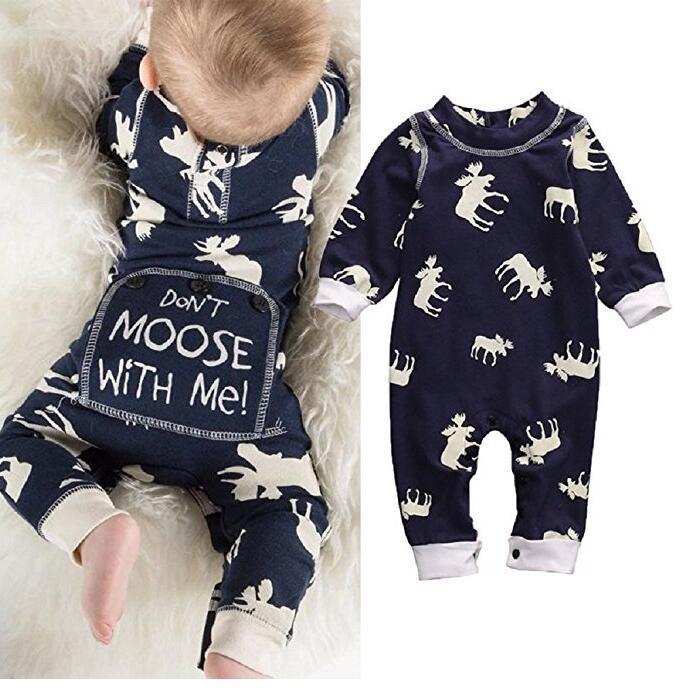 baby boy Long Sleeve Cartoon Animal One-piece Romper 1.06