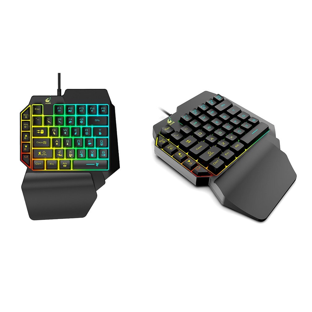 Waterproof Left Hand Colorful One-Handed Keyboard God Throne Left Hand Mechanical Feel Game Keyboard