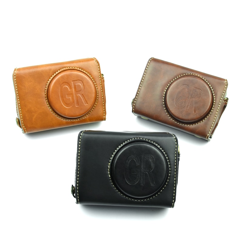 Housse de protection rigide en cuir pour appareil photo pour RICOH GR GRII GR2 GRAII GR3 GRIII noir/marron/café