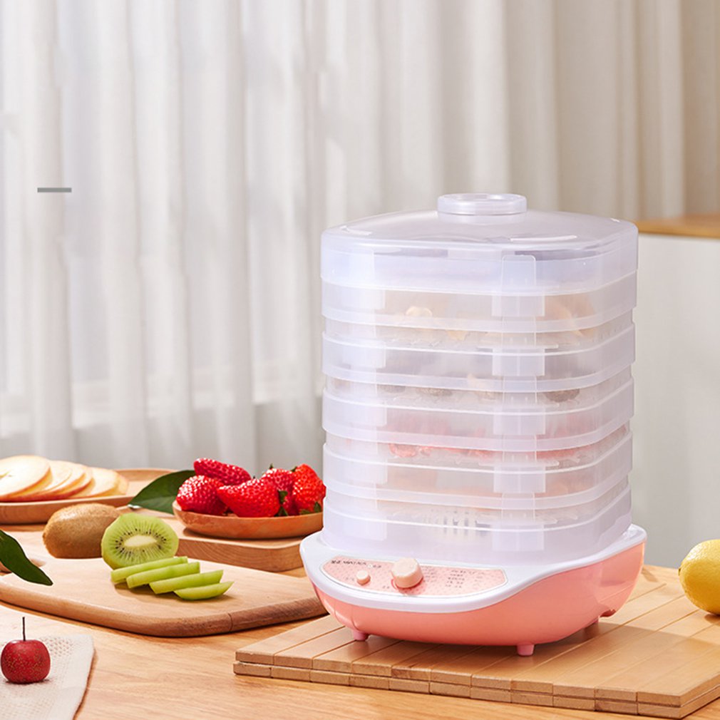 220V Home Dried Fruit Maker 5 Layer Food Dryer Dehydrator For Vegetables Spices Meat Adjustable Size Automatic Power-off