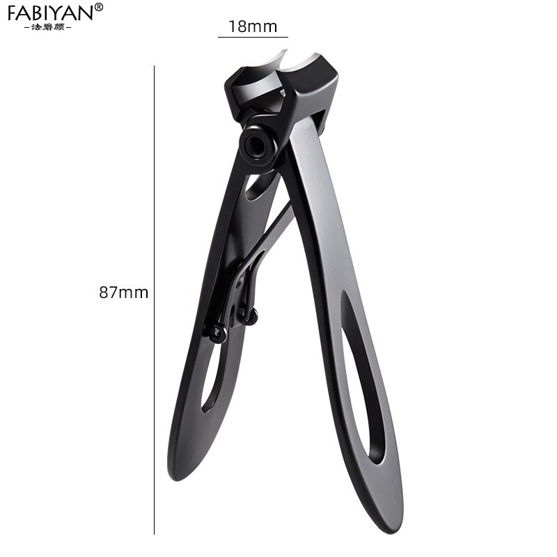 Stainless Steel Nail Clippers Cutter Trimmer Manicure Scissors Thick Toenail Fingernail Pedicure Tools: Large Black
