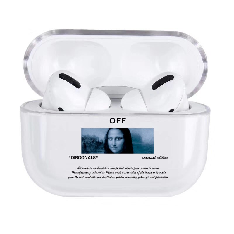 Funda rígida con letras de dibujos animados para Apple Airpods 2, funda de lujo para auricular transparente, caja sencilla y bonita para airpod Pro: For Pro-3