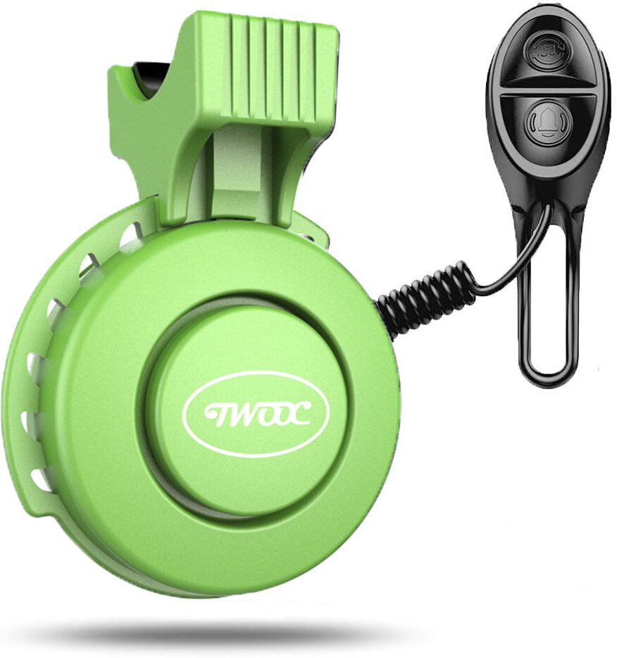 Fiets Elektrische Hoorn Usb Opladen Elektronische Fietsbel Elektrische Scooter Waterdicht 3 Geluid Modi Met Oplaadbare Batterij: Apple green