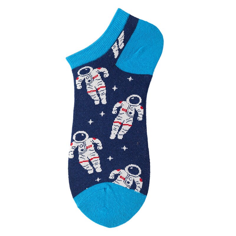 Grappige fruit avocado kunst onzichtbare zomer boot katoen blij no show sokken dames heren korte lage sokken pantoffels siliconen sokken: 1501