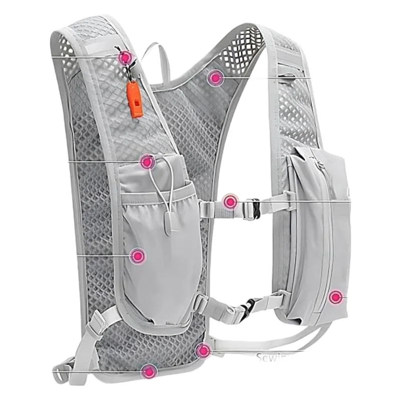 Running Hydration Vest Backpack for Hiking Cycling Marathon Lightweight Water Chest Pack With Phone Storage Pocket