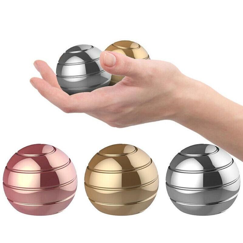 30 millimetri desktop di Decompressione Rotante Sferica Giroscopio Scrivania Giocattolo in Metallo giroscopio ottico illusione Fluente Giocattolo della Barretta