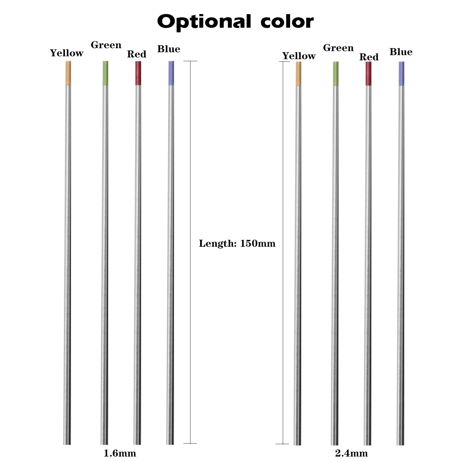 Tungsten Electrodes Welding Rods 1.6*150/2.4*150 Welding Equipment Parts Weldings Torch Tungsten Pin Welding Electrodes Rods