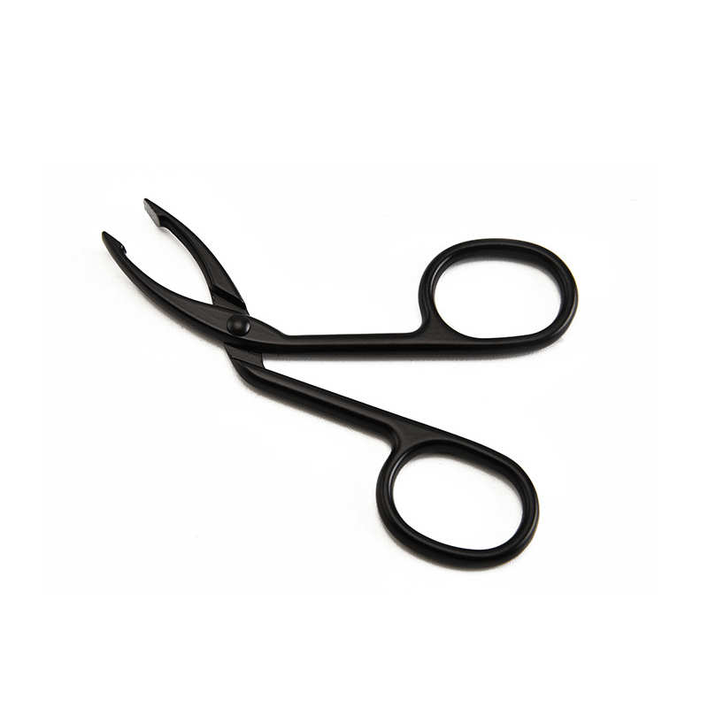 1 pçs tipo tesoura pinça de sobrancelha extrator de cabelos finos olho sobrancelha nariz remoção do cabelo aço inoxidável beleza maquiagem ferramentas acessórios: Branco