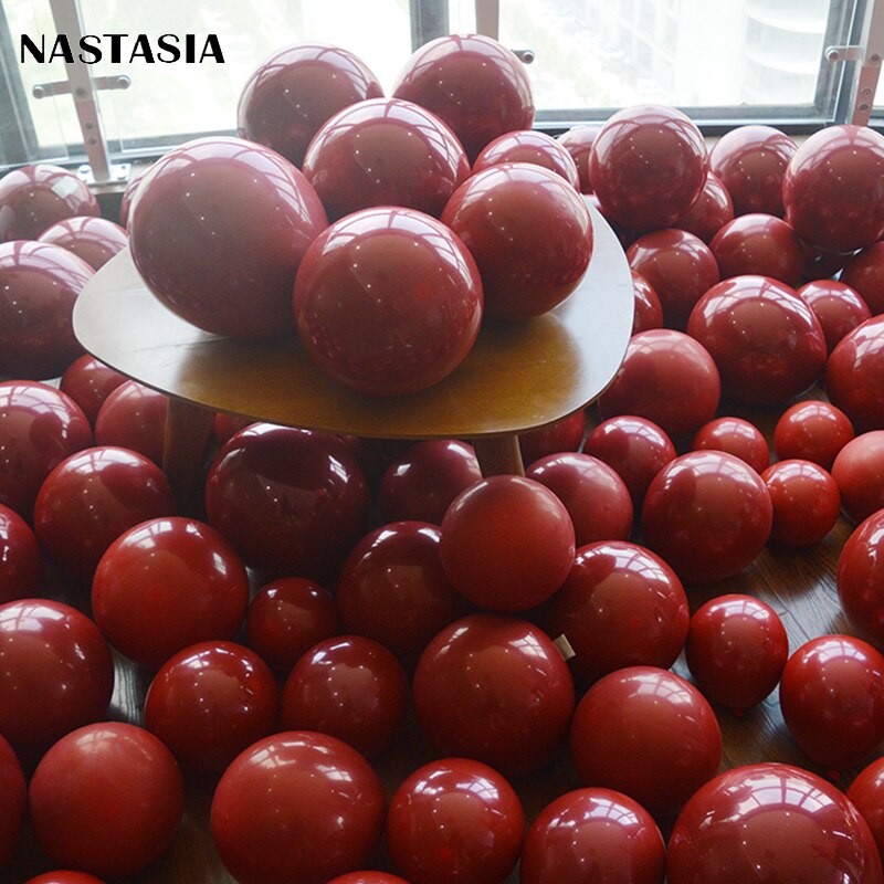 NASTASIA Rubin rot ballon 5 zoll 50 stücke doppel-deck hochzeit dekoration ball festa infantil globos helio Partei liefert