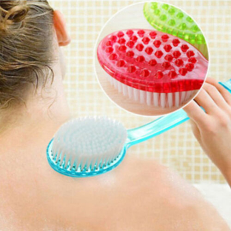 Lang håndteret plast bad bruser tilbage børste skrubber hud rengøring børster krop til badeværelse tilbehør rengøringsværktøj