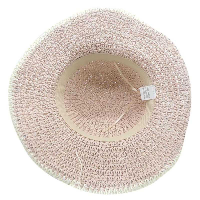 Zomer Leuke Kind Meisjes Strooien Hoed Zon Flora Hoed Kids Grote Rand Strand Schipper Strand Lint Ronde Platte Top