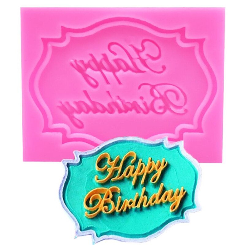 Gelukkige Verjaardag Brief Vorm Siliconen Mal Chocolade Fondant Taart Decoratie Gereedschappen Cupcake Mould Candy Klei Gumpaste Tool