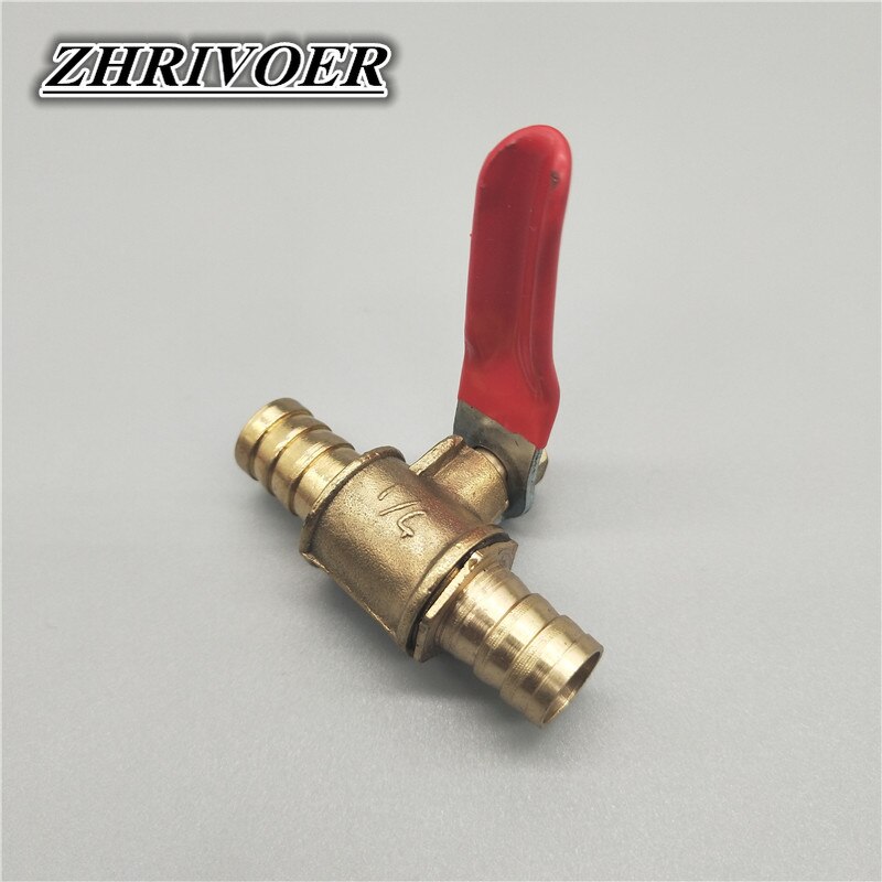 6mm-12mm slanger mothaker inline messing vann olje luft gass drivstoff linje avstengning kuleventil rørfittings pneumatisk koblingskontroller
