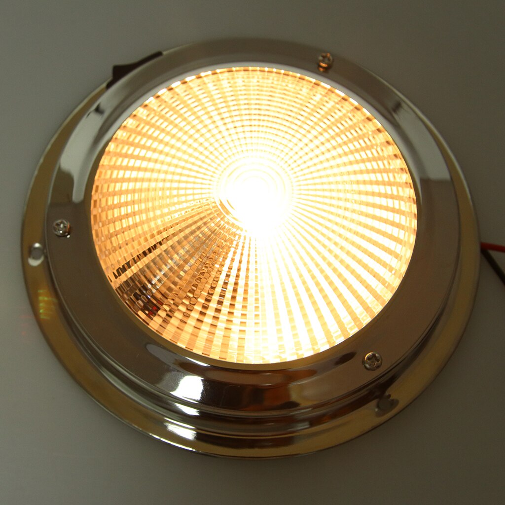 Indvendig loftslampe - bil indvendig belysning/skabslampe til autocamper, autocamper, trailer, båd, varevogn (varm hvid)