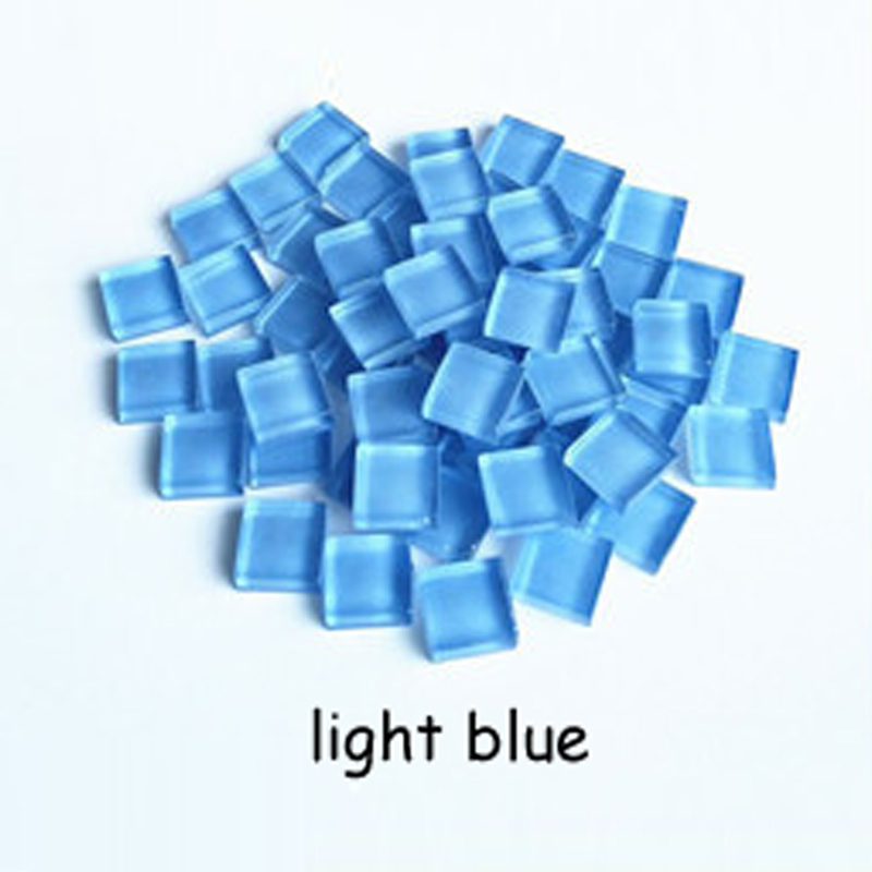 Micro Glas Tiny Mini Mozaïek Tegel DIY Hobby Kinderen Handgemaakte Crystal Gratis Stone Craft Materiaal Creativiteit: light blue